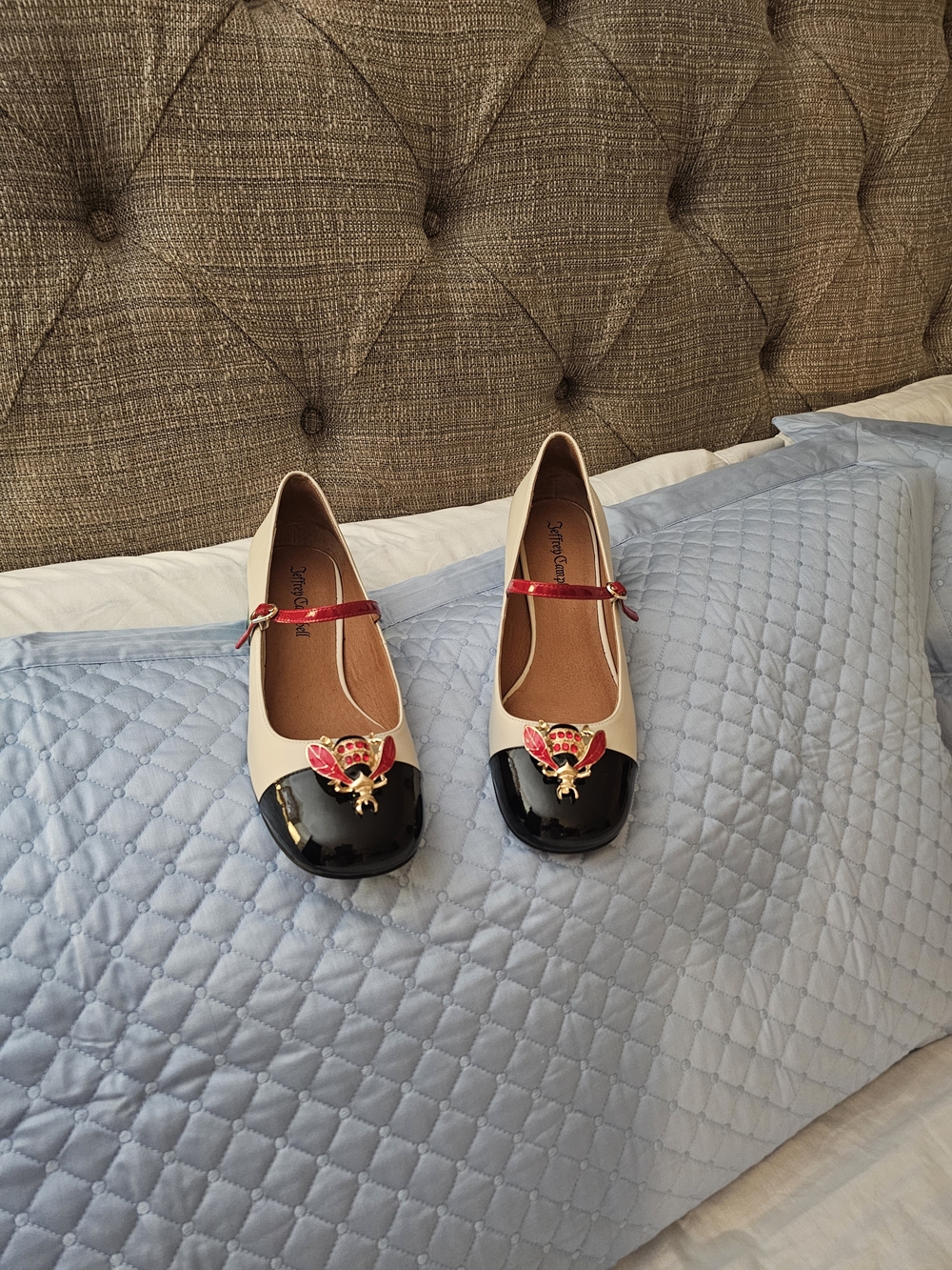 Jeffrey Campbell Multi-Tone Mary Janes with Red Accents